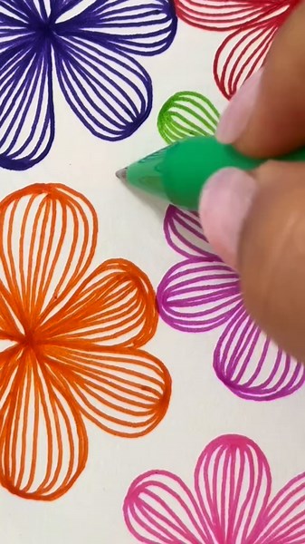 Exploring Colorful Floral Art with Gel Pens
