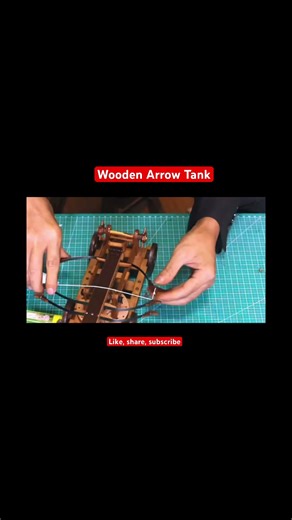DIY Wooden Arrow Tank #diyprojects #shorts #toys