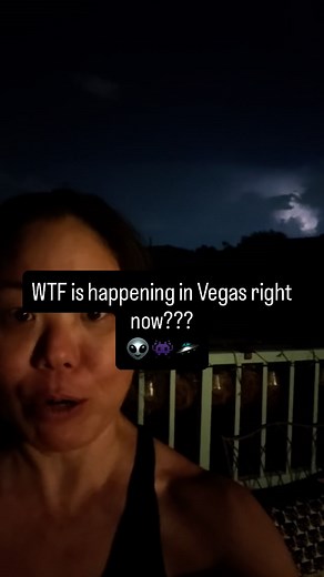 Kristi Toguchi on Instagram: "This is as crazy as my strait jacket escape. Are you in Vegas? If you are look up in the sky! There have been weird lights in the sky for hours appearing non stop! At first it was in one area over and over again but now it is spreading more across the sky. What is this??? They are calling it lightning…never seen any lightning like this in my life. #lasvegas #aliens #weird #wtf #whatishappening"