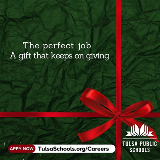Tulsa Needs YOU! Are you looking for a career where you can inspire, lead, and make a real impact? Tulsa Public Schools is hiring passionate educators to shape the future of our students! Why Work for Tulsa Public Schools? ✅ Supportive community ✅ Competitive pay & benefits ✅ Professional growth opportunities ✅ The chance to change lives every day! No matter your professional background, there is a place for you at Tulsa Public Schools! Apply now➡️ tulsaschools.org/careers #JoinTeamTulsa | Join 