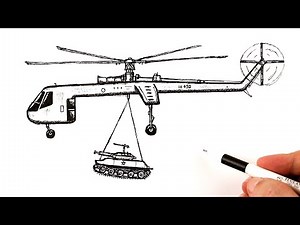 How to draw a Military transport helicopter