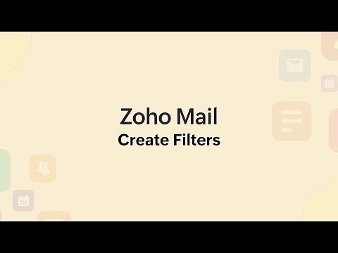 How to add and create filters in Zoho Mail