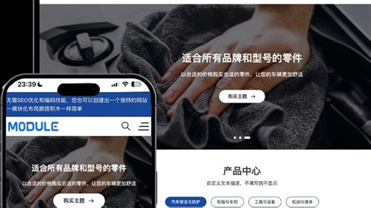 Module模块化主题适合外贸与企业建站