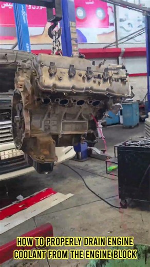 How to Properly Drain Engine Coolant from the Engine Block #shorts #mechanic #automobile