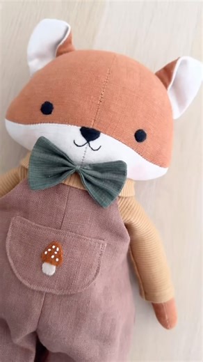 Made with my animal sewing patterns ❤️ #sewing #sewingideas #sewingpatterns #handmadedoll