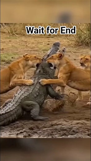 Lions Attack Crocodile 🦁🐊 | Wild Animal Fight | Wildlife Shorts