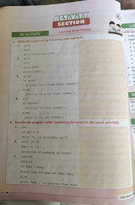 MY ACTIVITY Learning While Playing LAB Write the Using Input A.... | Filo