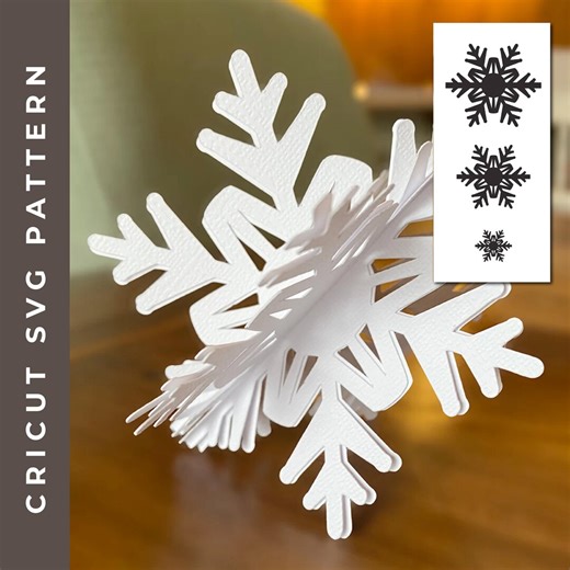 3d Snowflake Svg Diy Paper Snowflake Winter Decor Cricut Silhouette Snowflake Garland Pattern Kids Winter Craft Cut Files Holiday Decor - Etsy