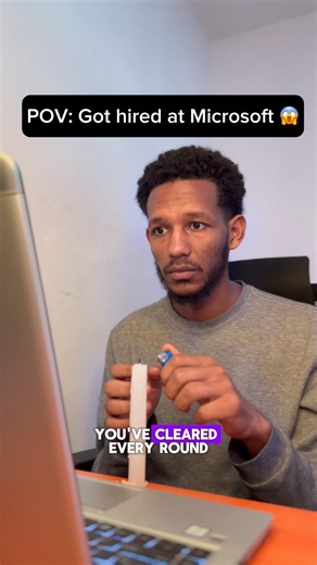 POV: Got hired at Microsoft😱 #lockedinaipartner #lockedin_ai #interviewtips #interview #lockedinai