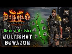 Diablo 2 Resurrected " Breath of the Dying" Multishot Bowazon // Amazon build // Secret Cows Run