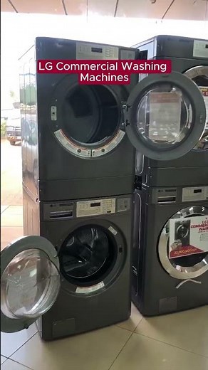 Wide range of LG commercial washing machines and dryers.