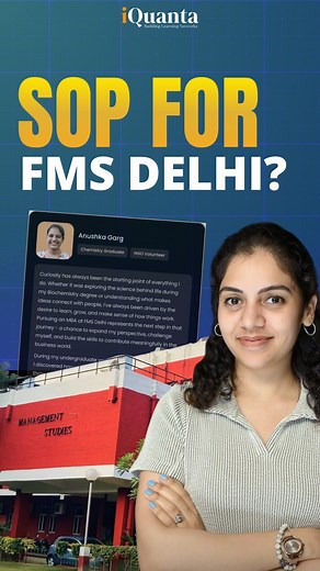 CAT 2025 SOP for FMS Delhi Follow @iquanta.in for CAT, OMET, & GMAT Preparation. #fmssop #cat2025 #cataspirant #sopwriting #soptool #iquanta | iQuanta