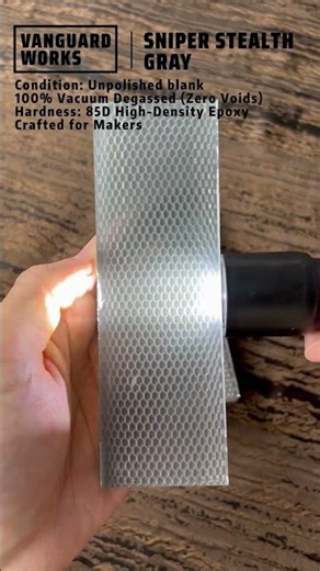 Sniper Stealth Grey Tactical Resin Matrix 🔦 Custom Knife Material! #knifemaking