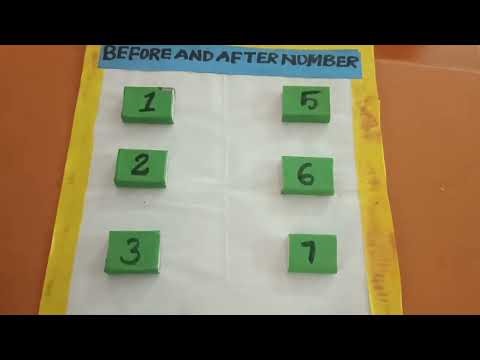 Before and after number first class maths tlm . prepared by me.prepare with matchbox