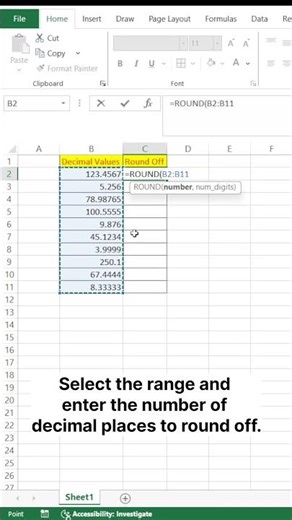 Understanding the ROUND Function in Excel ✨