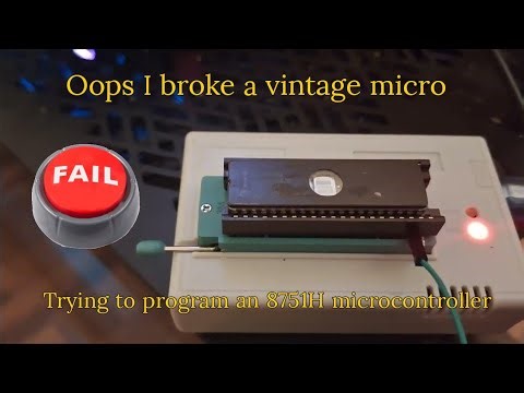 Programming an ancient 1970's Intel 8751H with TL866 FAIL. DON'T DO THIS!