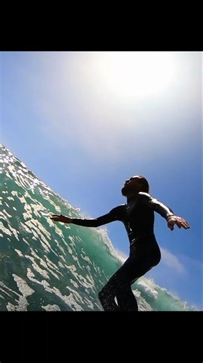 Surfing a one minute long ride at Malibu #gopro #dji #surfing