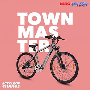 With a top speed of 25 km/h and a 3 hour charge time, the Hero Lectro Townmaster E-Cycle is here to change the way you commute. Switch to Hero Lectro E-Cycles and join the #CycleOfChange. Know more about how you can make a change: https://herolectro.com/ | Hero Lectro E-Cycles
