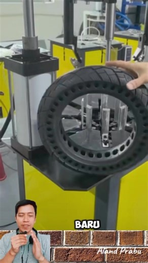 Aland Prabu on Instagram: "Proses pemasangan ban padat tanpa udara #tutorial #banpadat #mesincanggih #carapasang #bankendaraan #reel #info #viral"