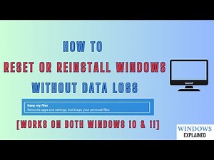 How to Reset or Reinstall Windows 11 [No Data Loss]