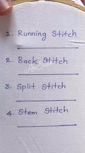 Basic Hand Embroidery Stitches #stitch #embroidery #handembroidery | ABI Stitch