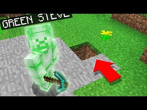Dig Straight Down to FIND GREEN STEVE Secret Minecraft Base