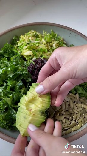 Easy Fridge Salad Recipe for Quick Lunch | Shaved Brussels Sprouts Kale