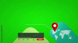 Mass media. Messages, signs, and symbols of mass communications. Animated video overlays. Video for animation. Lower third. Green screen. Chroma key