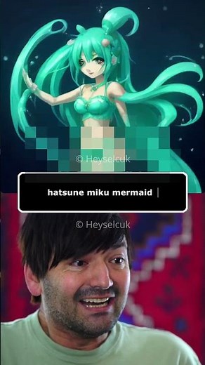 hatsune miku mermaid swimming under water