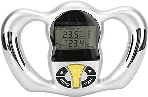Digital Body Fat Analyzer for Personal Health, Calorie BMI Measurement, Handheld Digital Body Fat Loss Monitor, Portable Health Monitor with LCD Screen, Body Fat Tester with Handle for Home