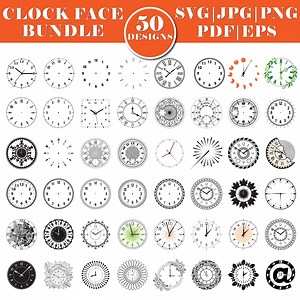 Cute Clock Face Svg Bundles, Clock Face PNG, Clock Face Clipart, Clock Face Svg Circuit for Circuit, Clock Face, Clock Number, Clock Face - Etsy