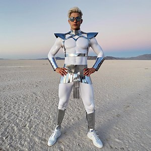 Men's Cosmic Costume Set – Silver Alien Outfit, Futuristic Clothing for Festival Burning Man, Cyber Punk Galaxy Warrior Wear Rave Theme Set - Etsy