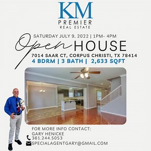 Opening doors to your next home🏡 Come out this weekend and check out this gorgeous 2 story home with plenty of upgrades! 4 bedroom and 2.5 baths gem is in the perfect location on a wide Cul-De-Sac in Barclay Grove! OPEN HOUSE 📍7014 Saar Ct, Corpus Christi, TX 78414 ⏰ Saturday July 9, 2022 | 1PM- 4PM For information contact agent Gary Henicke 📞361.244.5053 🖥specialagentgary@gmail.com | KM Premier Real Estate