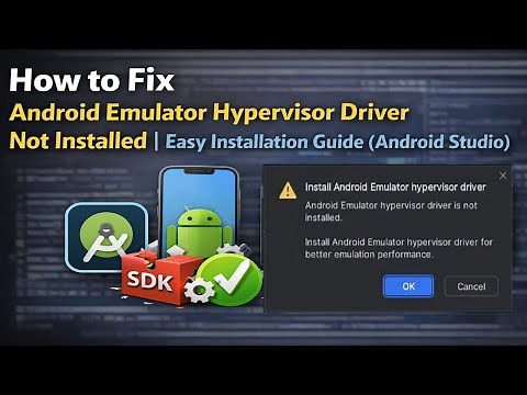 Android Emulator Hypervisor Driver Not Installed? Fix It Fast (Step-by-Step)😳