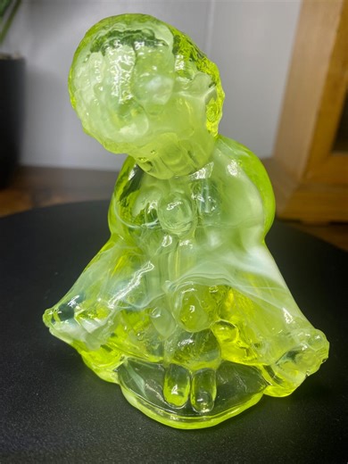 Vaseline Wetzel Art Glass / Boyd “sonny Boy #3” With Marble Slag – Uranium - Etsy