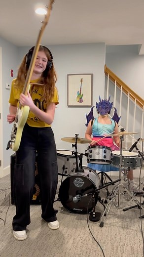 Ruby Adams | NEW Halloween Jam from the Pocket Sisters! 👻💀😈🐲🔥🎃 Getting into the Halloween spirit with my little sis’ @mabelondrums to the classic rock... | Instagram