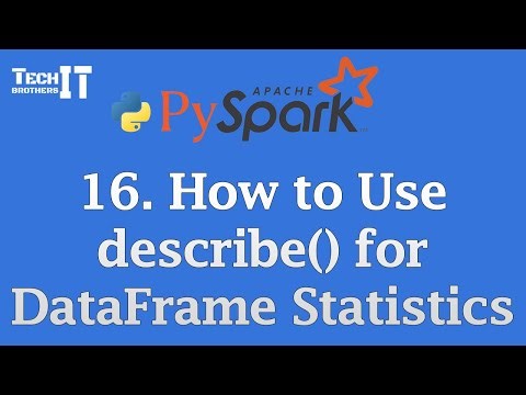 PySpark Tutorial: How to Use describe() for DataFrame Statistics #pysparktutorial #pyspark