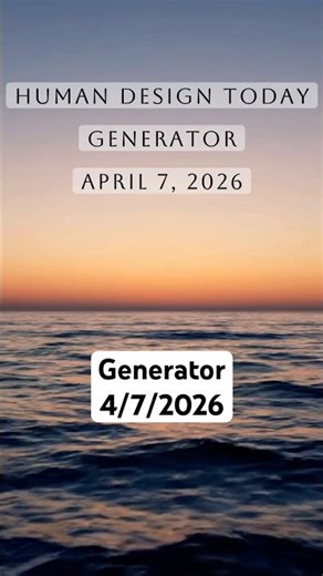Generator - this is your daily insight! #humandesign #humandesigntoday