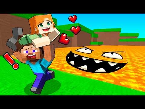 Escape the LAVA with Steve and Alex in Roblox - Minecraft Animation