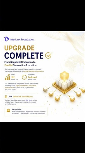 🚀 InterLink Foundation upgrades to parallel transaction execution, #InterLink #ITLG #ITL