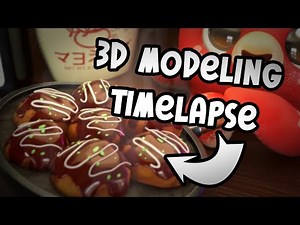 Shrimp Takoyaki - 3D Modeling/Texturing Timelapse
