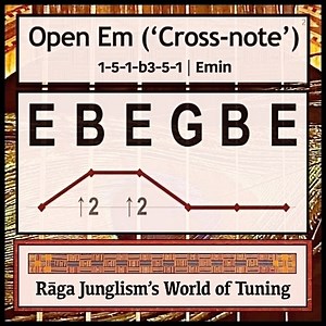 Open Em ('Cross-note') | E-B-E-G-B-E | World of Guitar Tuning | Rāga Junglism