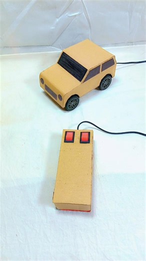How To Make A Remote Control Cardboard With DC Motor RC Car Making At Home #school #science #tren