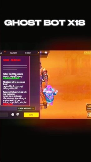 Ghost bot x17 new after ob52 update free fire proxy server 2 minutes setup all device working 😜😨