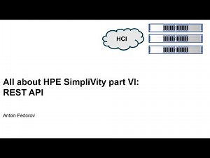 All about HPE Simplivity Part 6: REST API