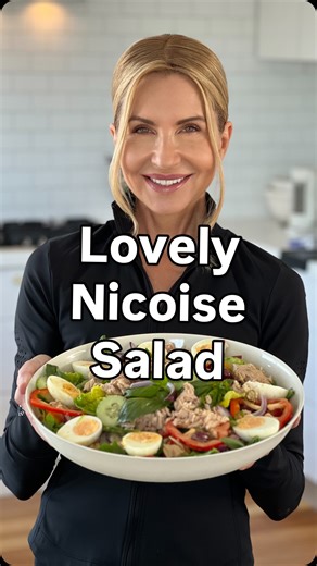 LOVELY NIÇOISE SALAD 🥗☀️ Fresh. French-inspired. And honestly… the ultimate feel good salad. This is my light, fresh take on a classic Niçoise — high in protein, rich in antioxidants and full of crisp, vibrant vegetables that your body actually loves. Perfect for warm days, entertaining, or when you want something nourishing and beautiful on the plate. ✔️ High-protein ✔️ Heart-healthy ✔️ Blood-sugar friendly ✔️ Naturally gluten-free THE SALAD • 2 baby gem lettuce, washed, leaves separated • 2 l