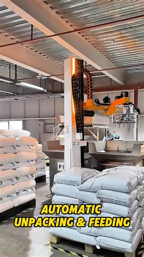Industrial Robot BeiYuan on Instagram: "Automatic Unpacking & Feeding 😎#palletizer #automation #depalletizing #depalletizer #palletizing #robotics #plastic #manufacturer"