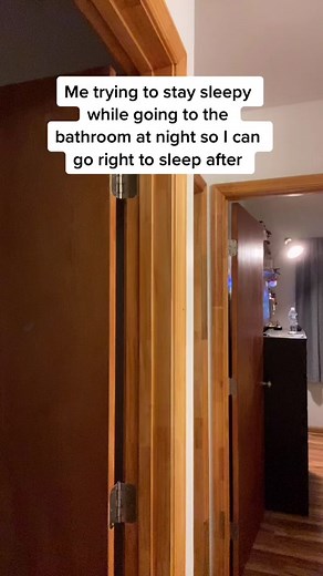 Trying to Stay Sleepy While Going to the Bathroom at Night