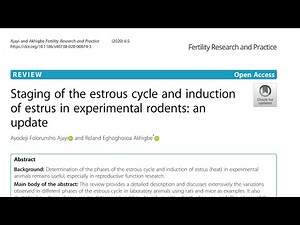 READING Staging of the estrous cycle and inductionof estrus in experimental rodents: an update