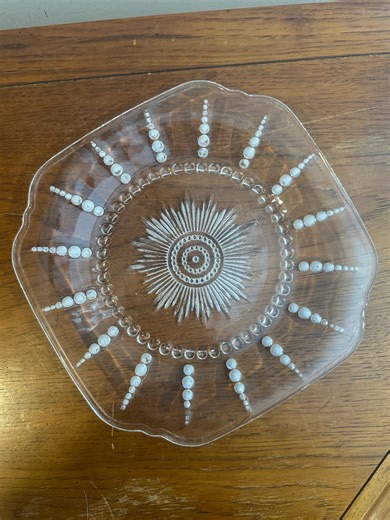 Vintage Federal Glass Columbia Pattern Clear Depression Glass Plate - Etsy